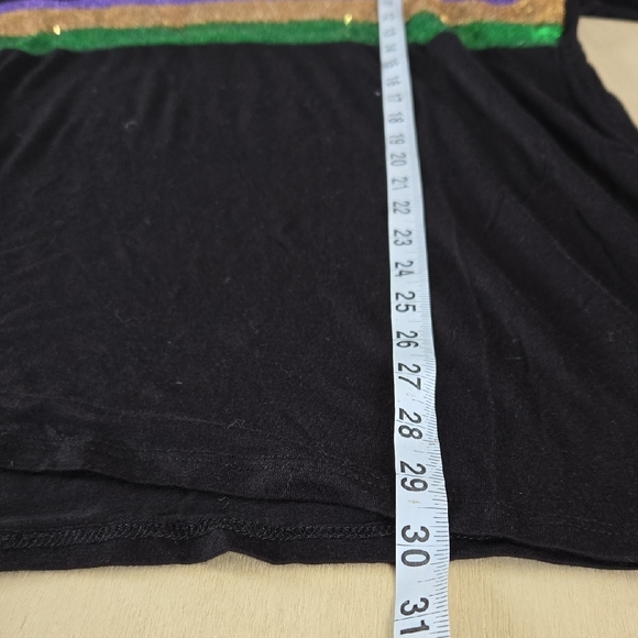 CH11 NWT BiBi Sequins Striped Colorblock Long Sleeve V-Neck Tunic Plus 1X 2X 3X - Picture 6 of 8